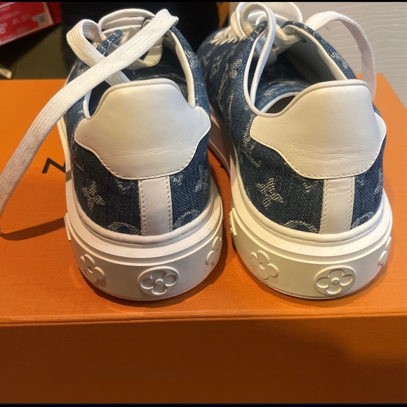 LOUIS VUITTON FRONT ROW LV SNEAKER BLUE JEAN - Picture 3 of 3